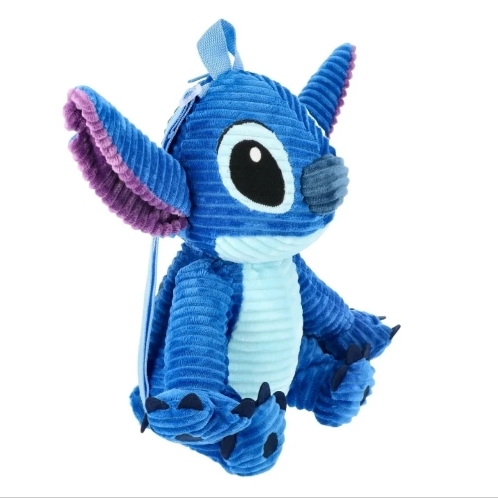 Disney Lilo and Stitch Kids Corduroy Plush Backpack, Blue. New with Tags